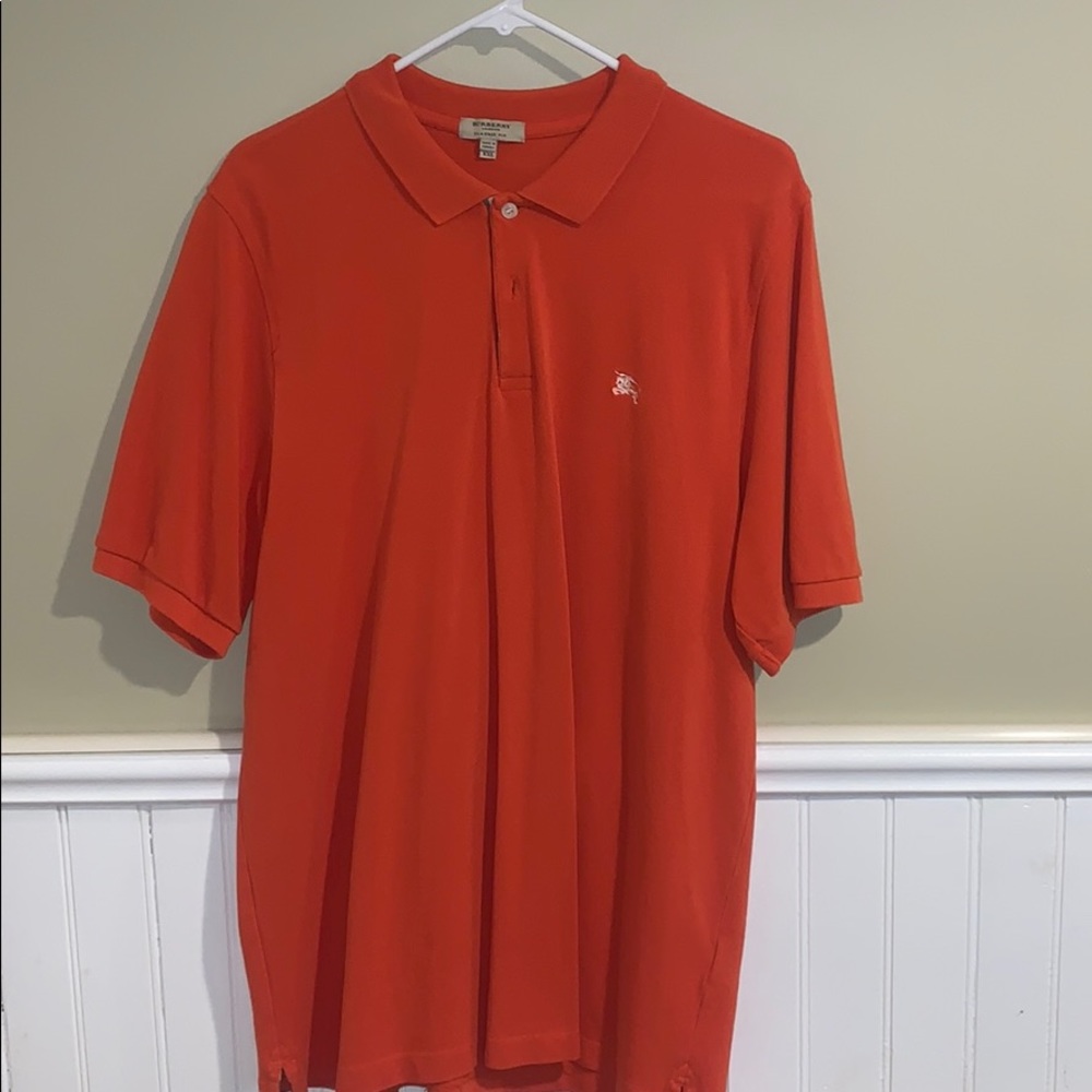 Authentic Burberry Orange Polo Shirt